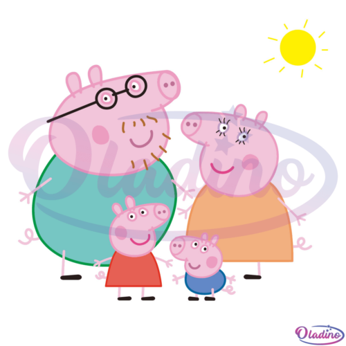 Family Peppa Pig svg Digital File