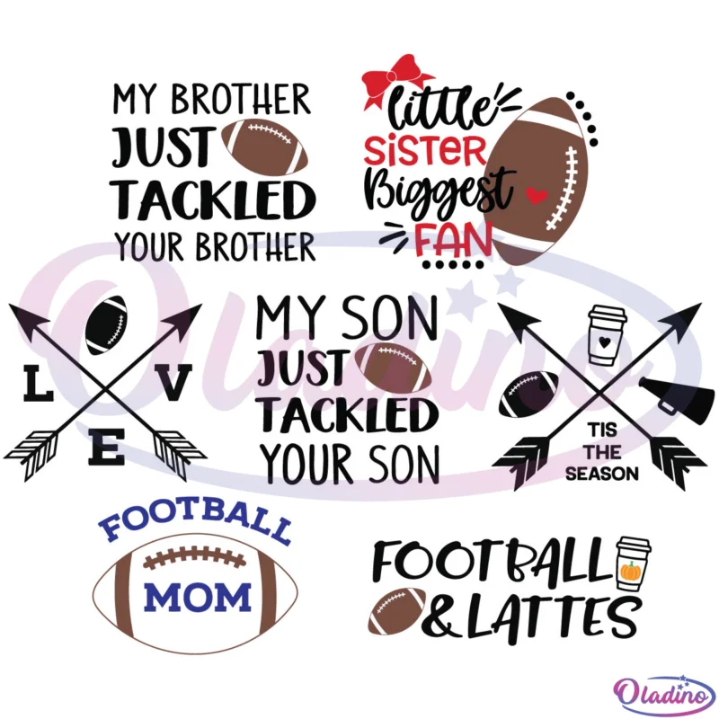 Football Family Bundle Svg Digital File