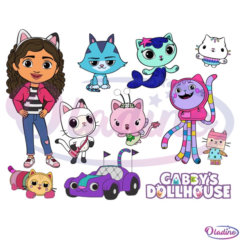 Gabby's Dollhouse Bundle Svg Digital File, Gabby Svg, Movie Svg