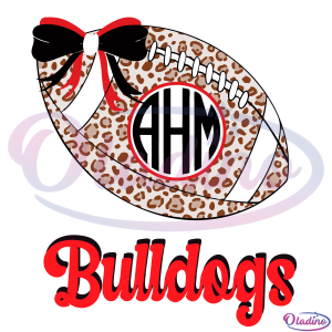 Georgia Bulldogs Football Leopard Pattern Monogram Svg Digital File