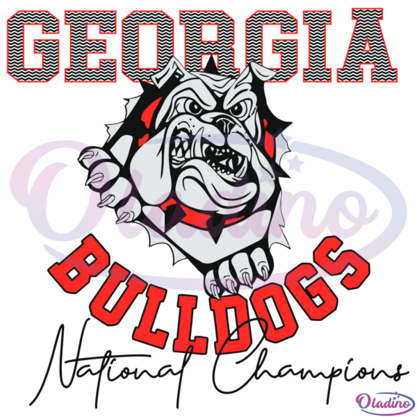 Georgia Bulldogs National Champion Svg Digital File, Bulldog Champs Svg
