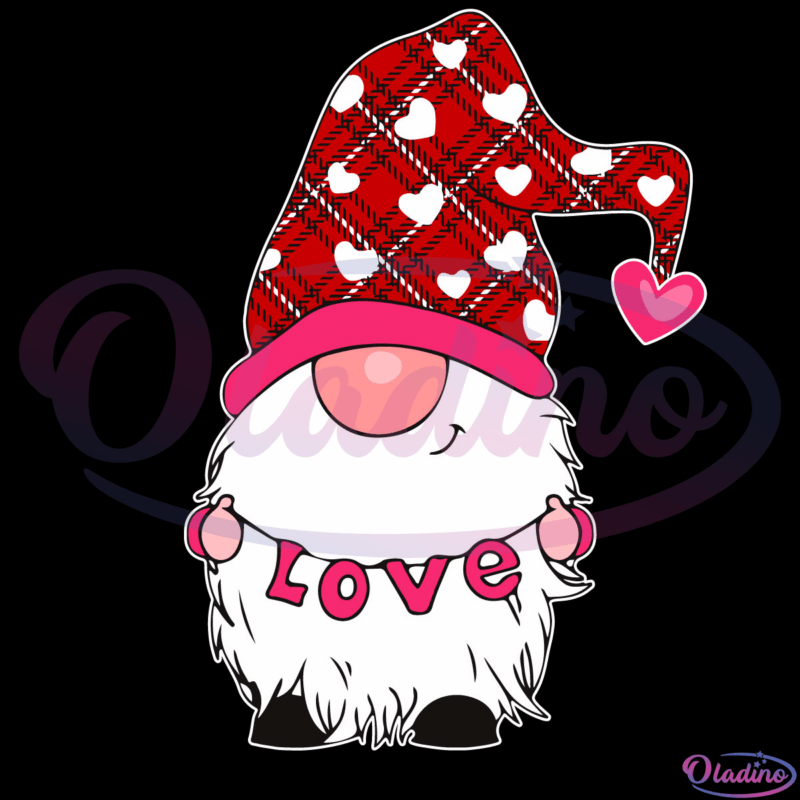 Gnome Love Valentines Day Svg Red Grome Love Svg Digital Files