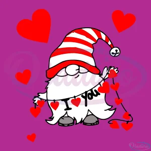 Gnome Valentines Day Svg Digital File