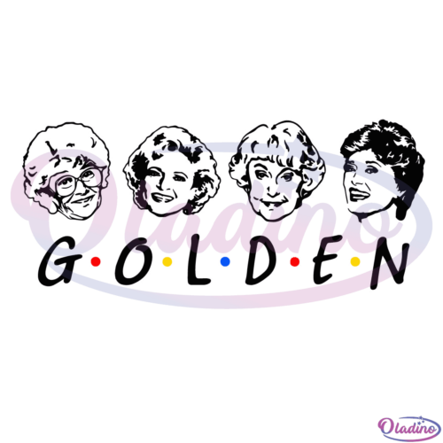 Golden Letters Print GG Girls Betty White Svg Digital File