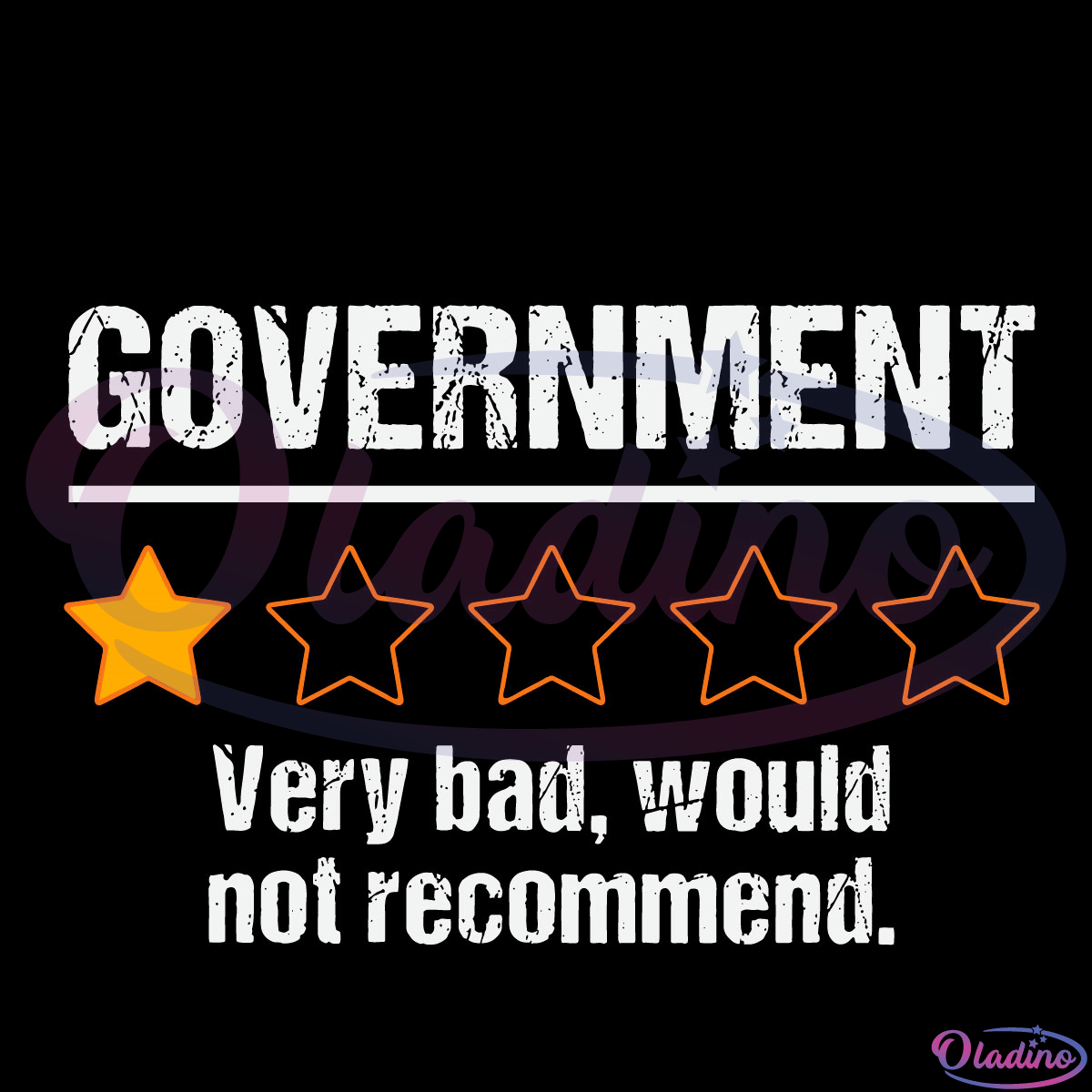 Government Very Bad Would Not Recommend Funny Rating Stars Svg