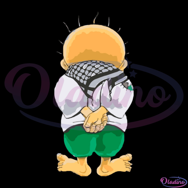 Great Caricature Palestine Handala Svg Digital File, Palestinian Flag Svg