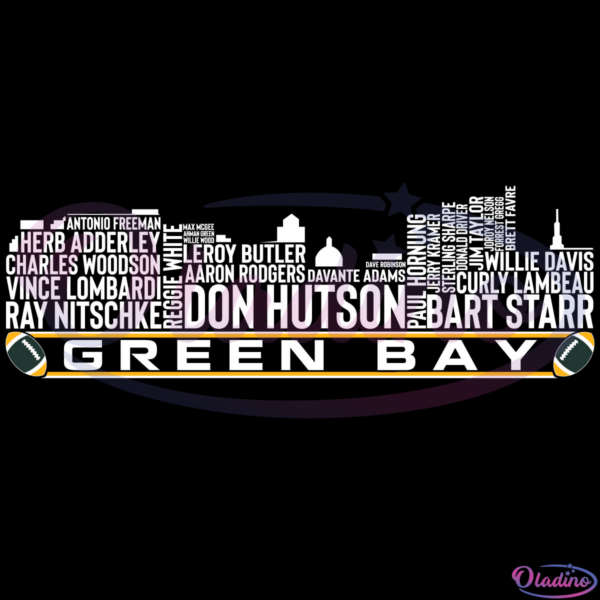 Green Bay Football City Skyline Svg Digital File, Green Bay City Svg