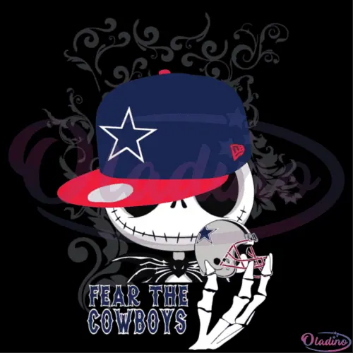 Jack Skellington Fear The Cowboys Halloween Svg