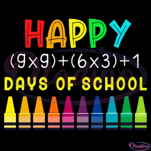 Happy 100 Days of School Formula Math Svg Digital File