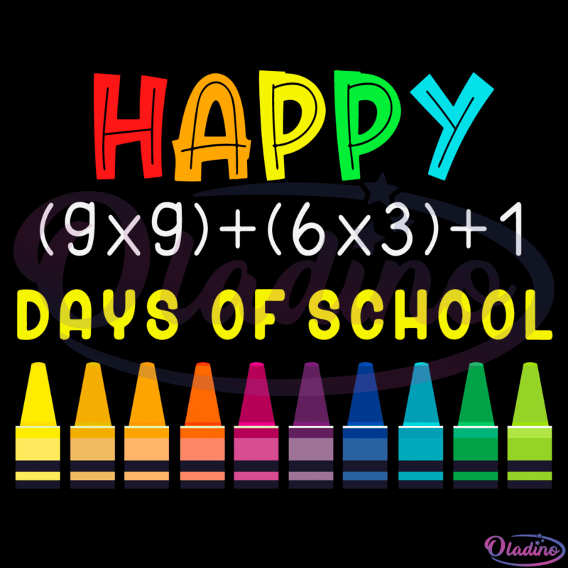 Happy 100 Days of School Formula Math Svg Digital File