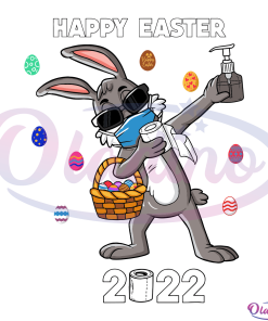 Happy Easter 2022 Dabbing Rabbit Svg Digital File, Easter Day Svg