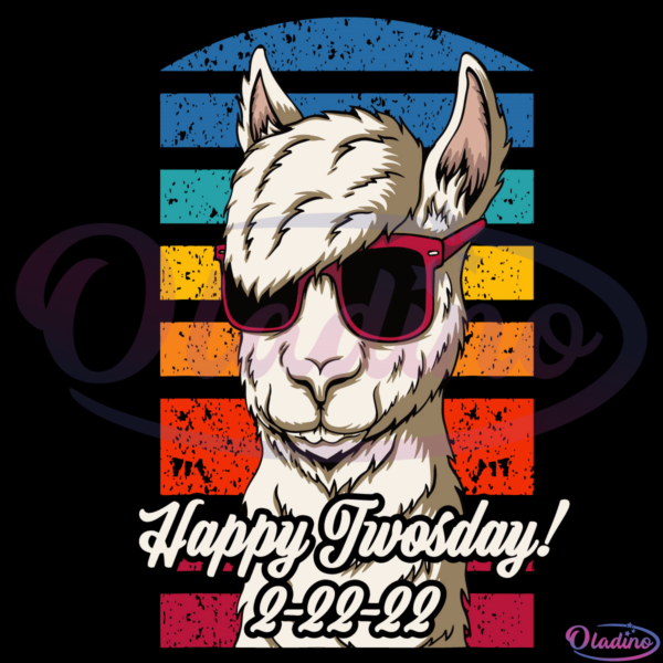Happy Twos Day Llama Tuesday 2 22 22 Svg Digital File