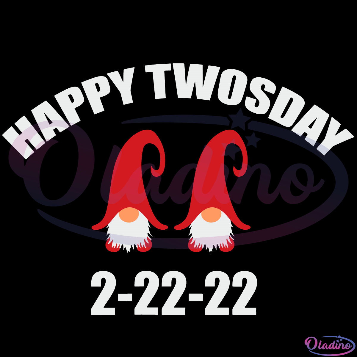 Happy Twosday 2-22-2022 Svg Digital File, Two Gnomes Svg