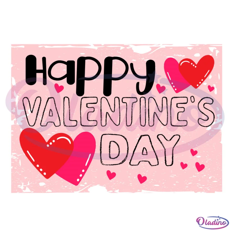 Happy Valentines Day Red Heart Svg Digital File