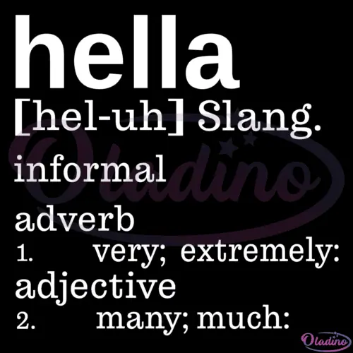 Hella Dictionary Slang Definition Svg