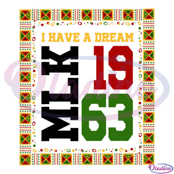 I Have A Dream Black History MLK Day 1963 Svg Digital File
