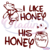 I Like Honey Pooh Couple Shirt Svg Digital File, Winnie the Pooh Svg
