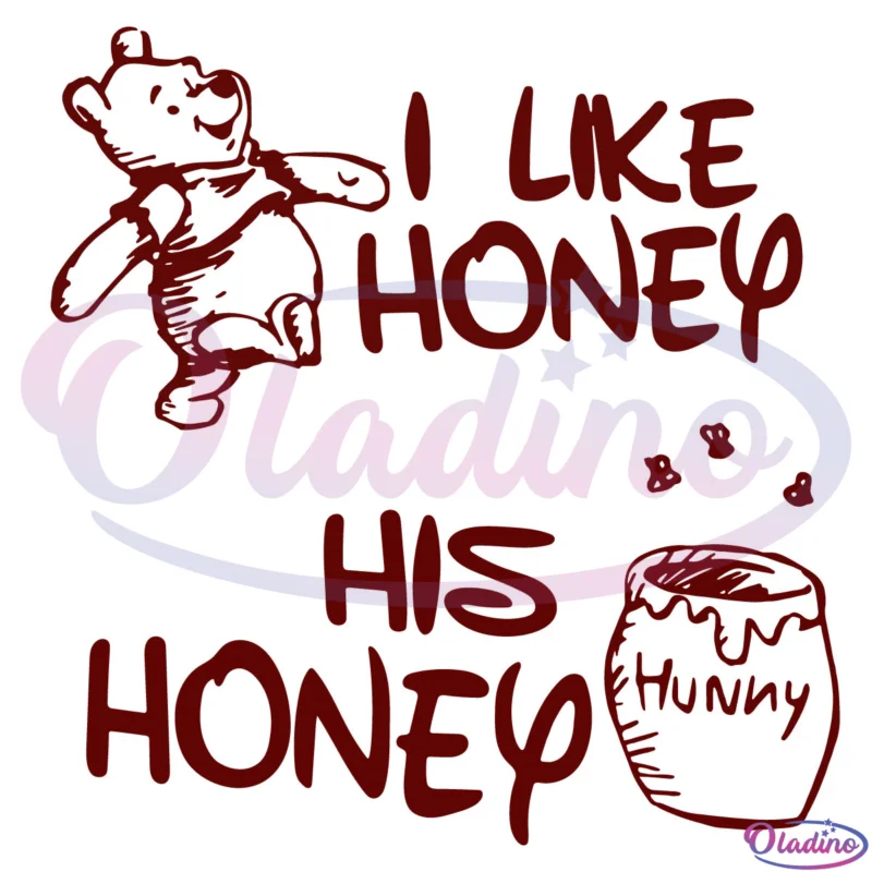 I Like Honey Pooh Couple Shirt Svg Digital File