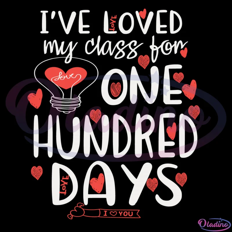 Ive loved My Class For 100 Days Svg Digital File