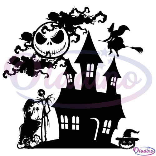 Jack and Sally Nightmare Halloween Night Svg