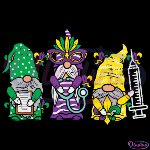 Jester Gnomes Nurse Mardi Gras Svg Digital File