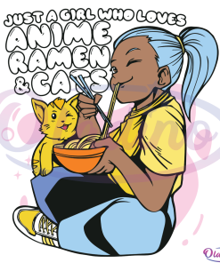 Just A Girl Who Loves Anime Ramen And Sketching Black Girl Svg
