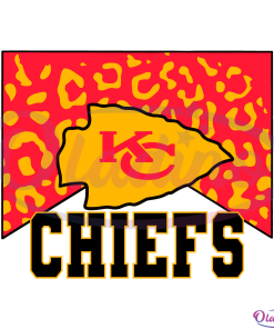 Kansas City Chiefs Team Leopard Pattern Svg
