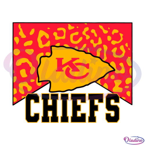 Kansas City Chiefs Team Leopard Pattern Svg