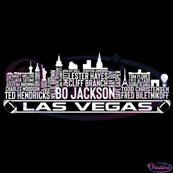 Las Vegas Football City Skyline Svg Digital File, Las Vegas City Svg