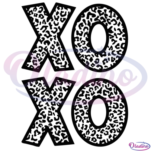 Leopard Print Xoxo Svg Digital File