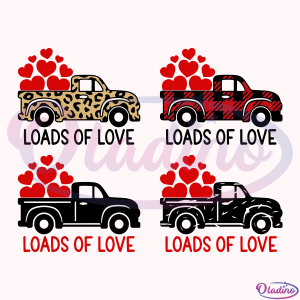 Loads of Love Valentine Truck Svg