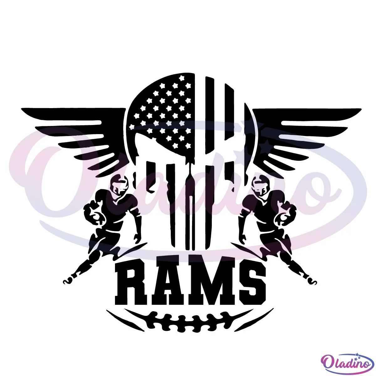 Los Angeles Rams Logo SVG Silhouette Digital File