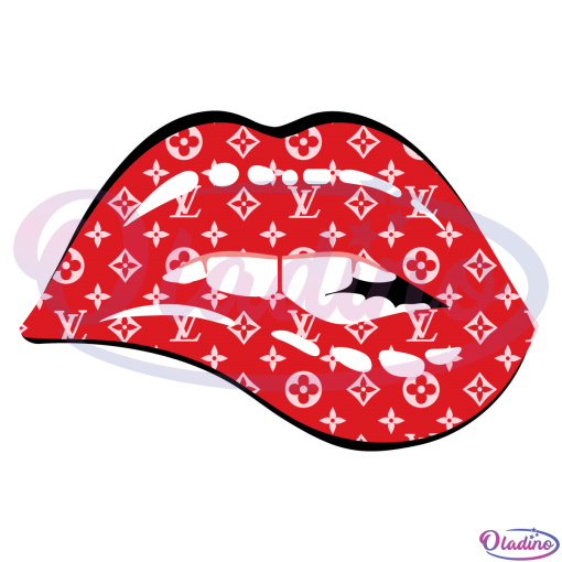 Louis Vuitton Supreme Lips Svg Digital File, Brand Svg, Lips Svg - Oladino