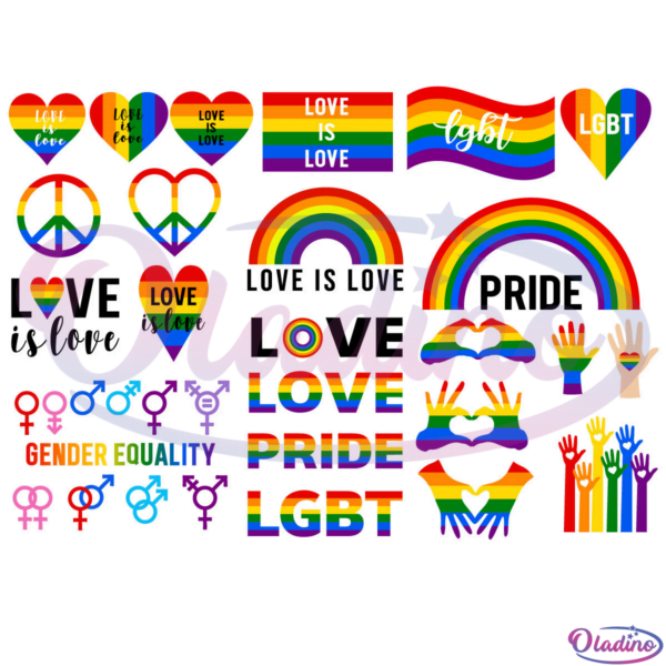 Love Is Love LGBT Proud Bundle Svg