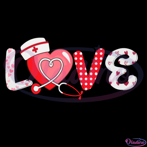 Love Stethoscope Nurse Life Svg Digital File