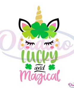 Lucky And Magical Unicorn ST. Patricks Day Svg