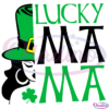 Lucky Mama svg File, St.Patrick's Day Girl Svg, Green Shamrock