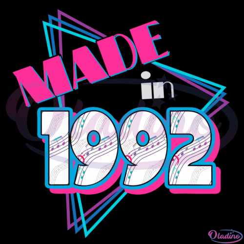 Made in 1992 Svg Digital File