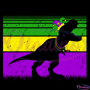 Mardi Gras Dinosaur Svg Digital File
