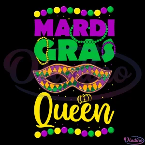 Mardi Gras Queen Crown Mask Svg Digital File