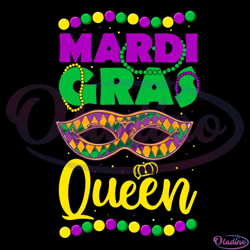 Mardi Gras Queen Crown Mask Svg Digital File