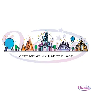 Meet Me At My Happy Place Svg Digital File