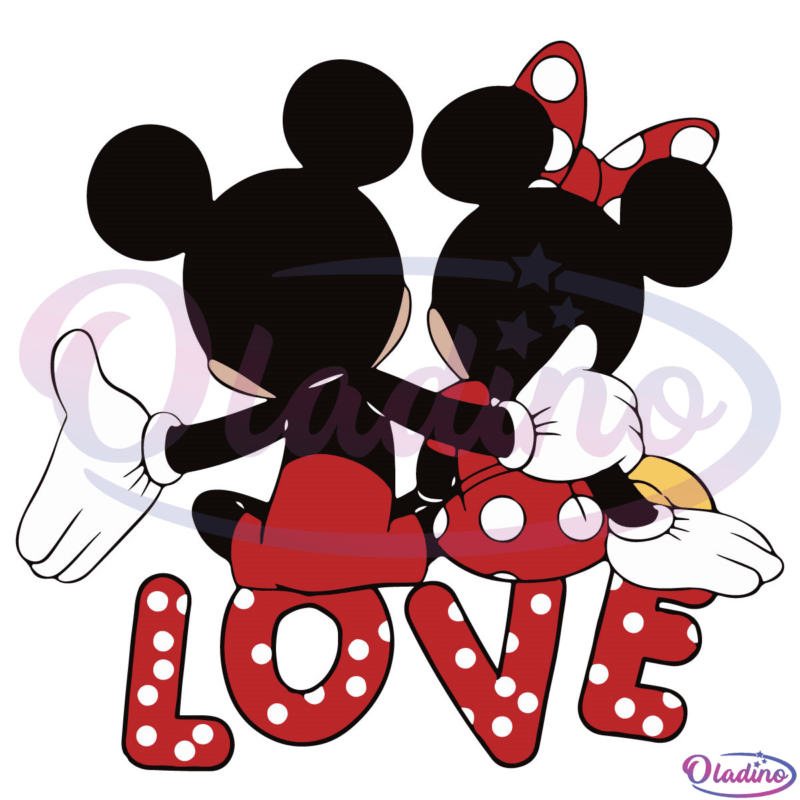 Mickey Minnie Love Svg Digital File, Valentine Svg, Mickey Mouse Svg