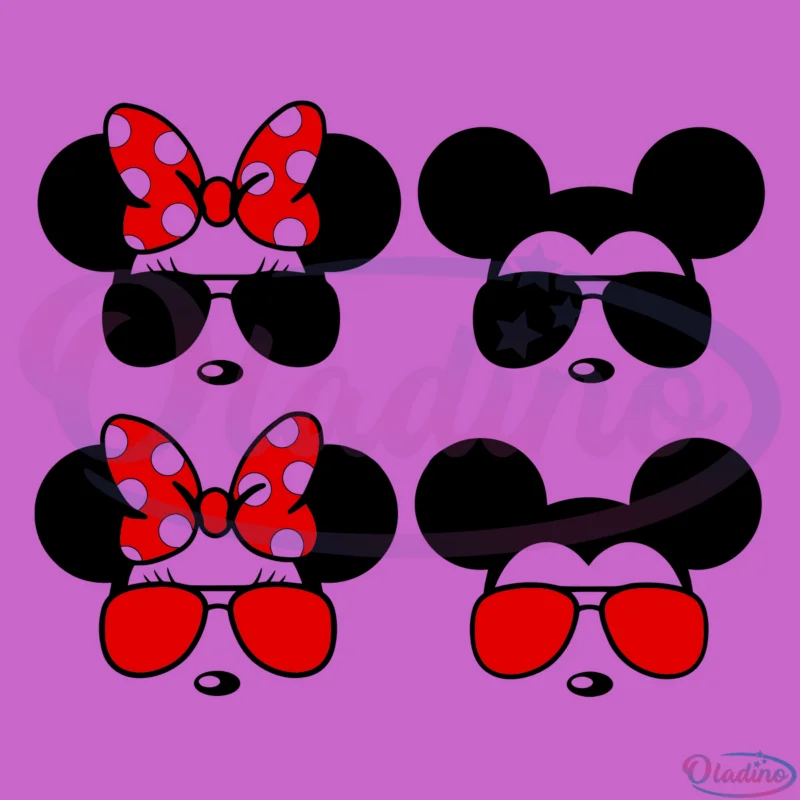 Mickey Mouse Sunglasses Bundle Svg Digital File