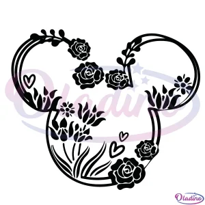 Mickey Mouse Flower svg Digital File