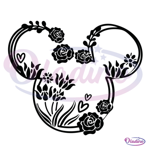 Mickey Mouse Flower svg Digital File