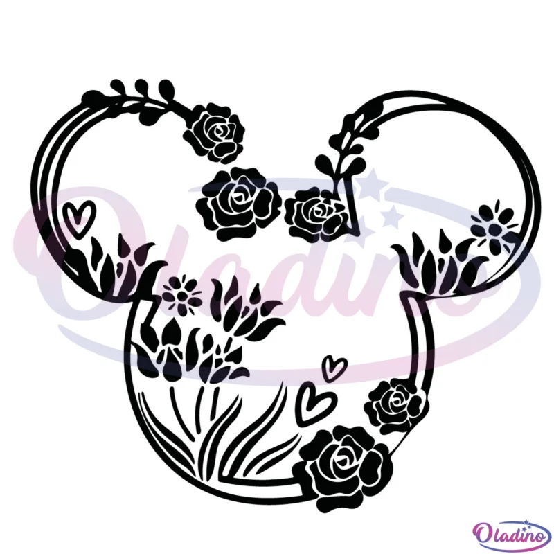 Mickey Mouse Flower svg Digital File