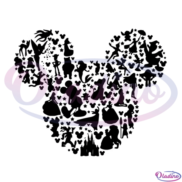 Mickey Head Disney Characters svg, Micky Mouse Svg Digital File