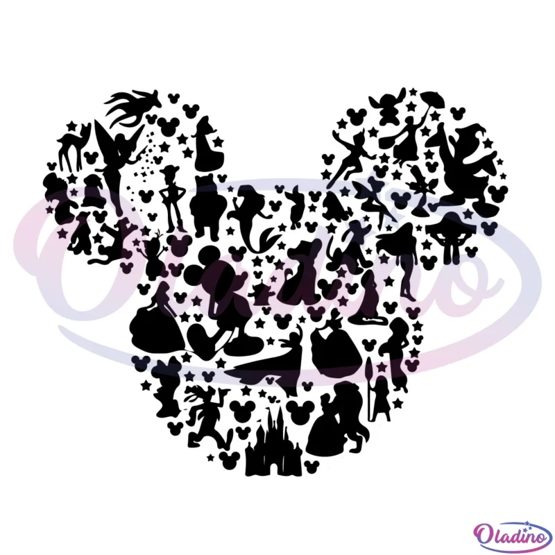 Mickey Head Disney Characters svg