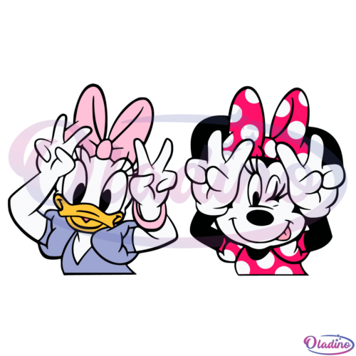 Minnie and Daisy Disney Svg